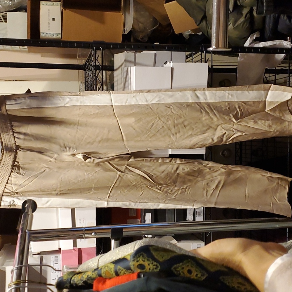 Sz 6 NWT $365 Theory silk side stripe pants - Picture 2 of 9